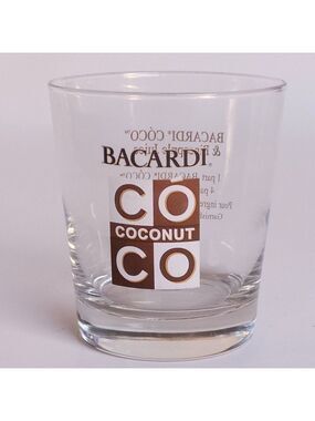 BACARDI COCONUT RUM GLASS with mixing recipe